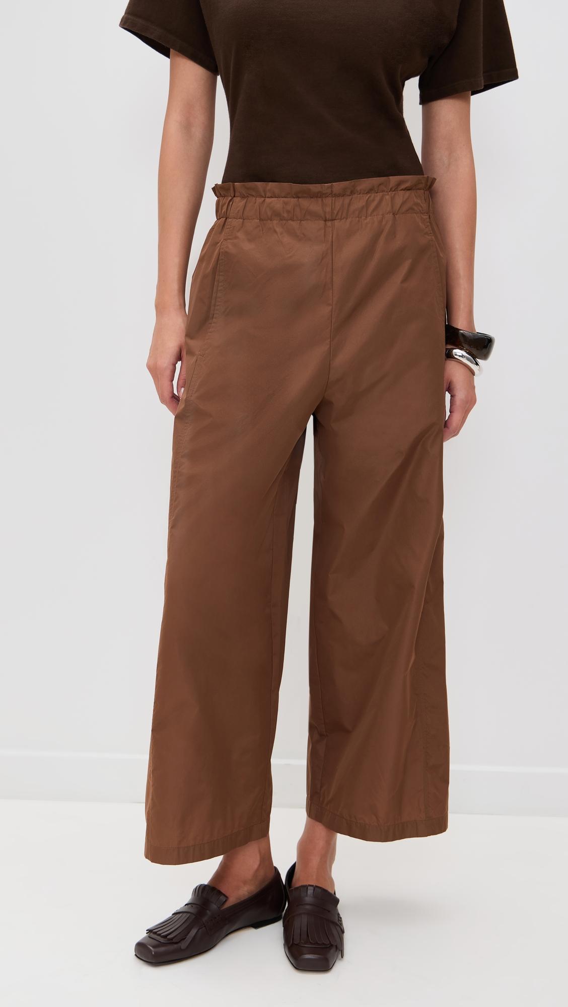 taffeta pants with elastic waist