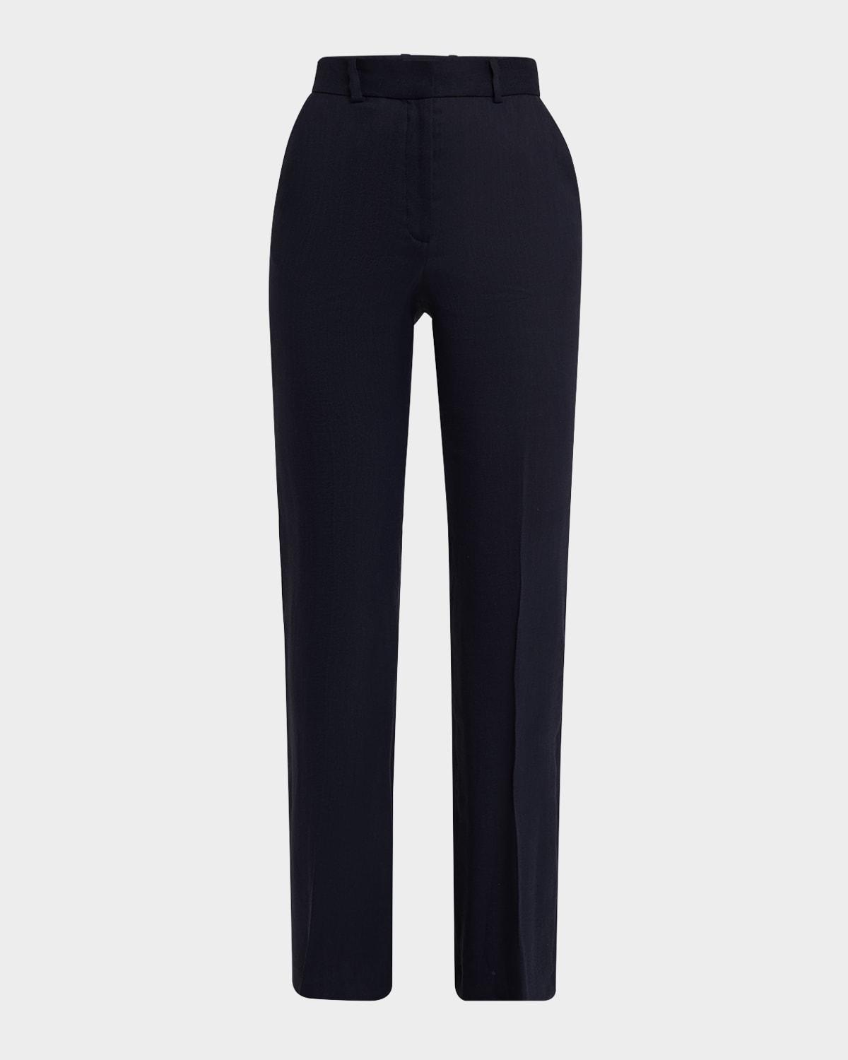 tafira straight-leg stretch linen pants