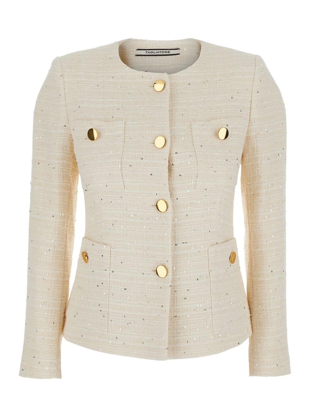 tagliatore 0205 beverly jacket with metal buttons woman