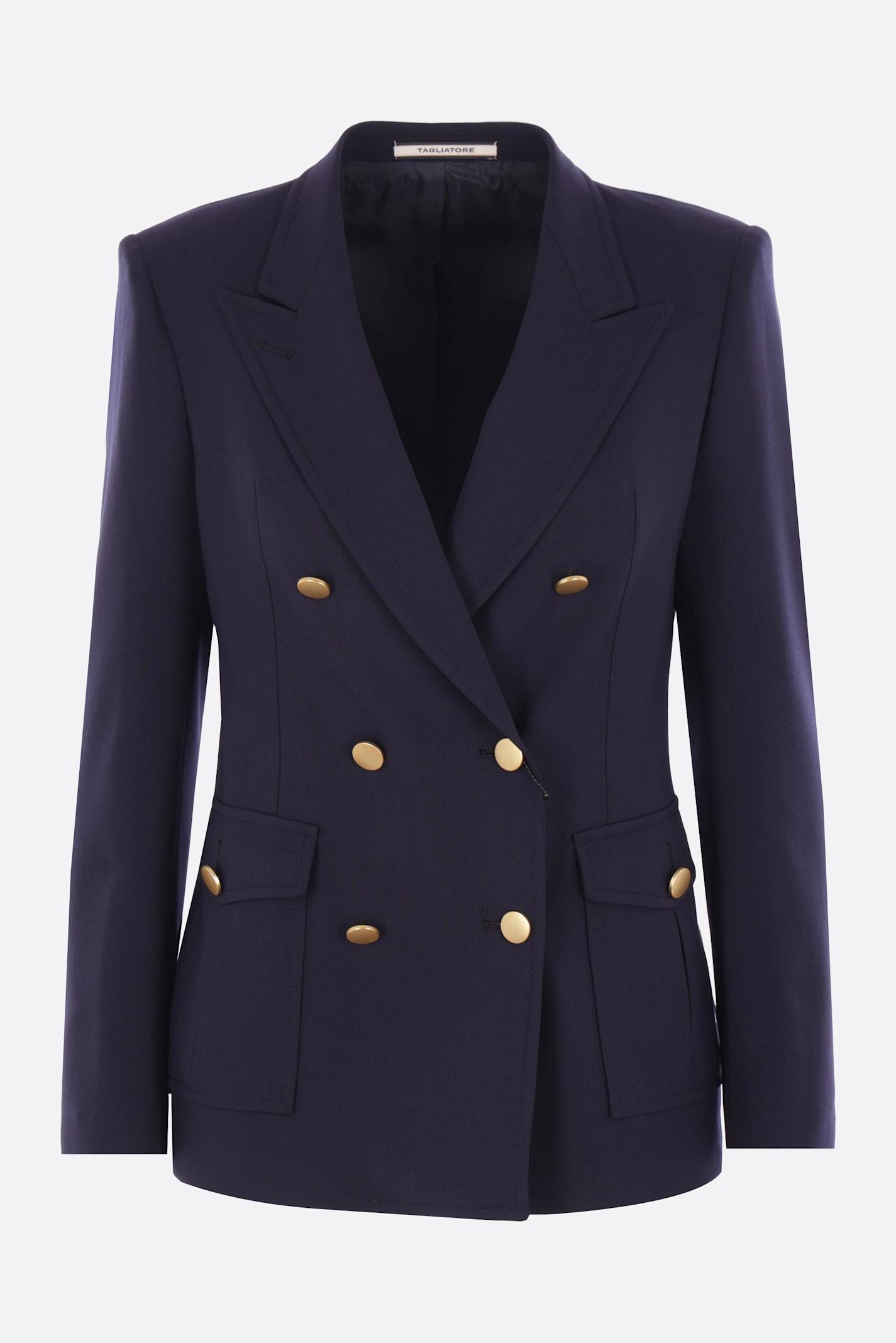 tagliatore 0205 j-honey double-breasted jacket in wool blend