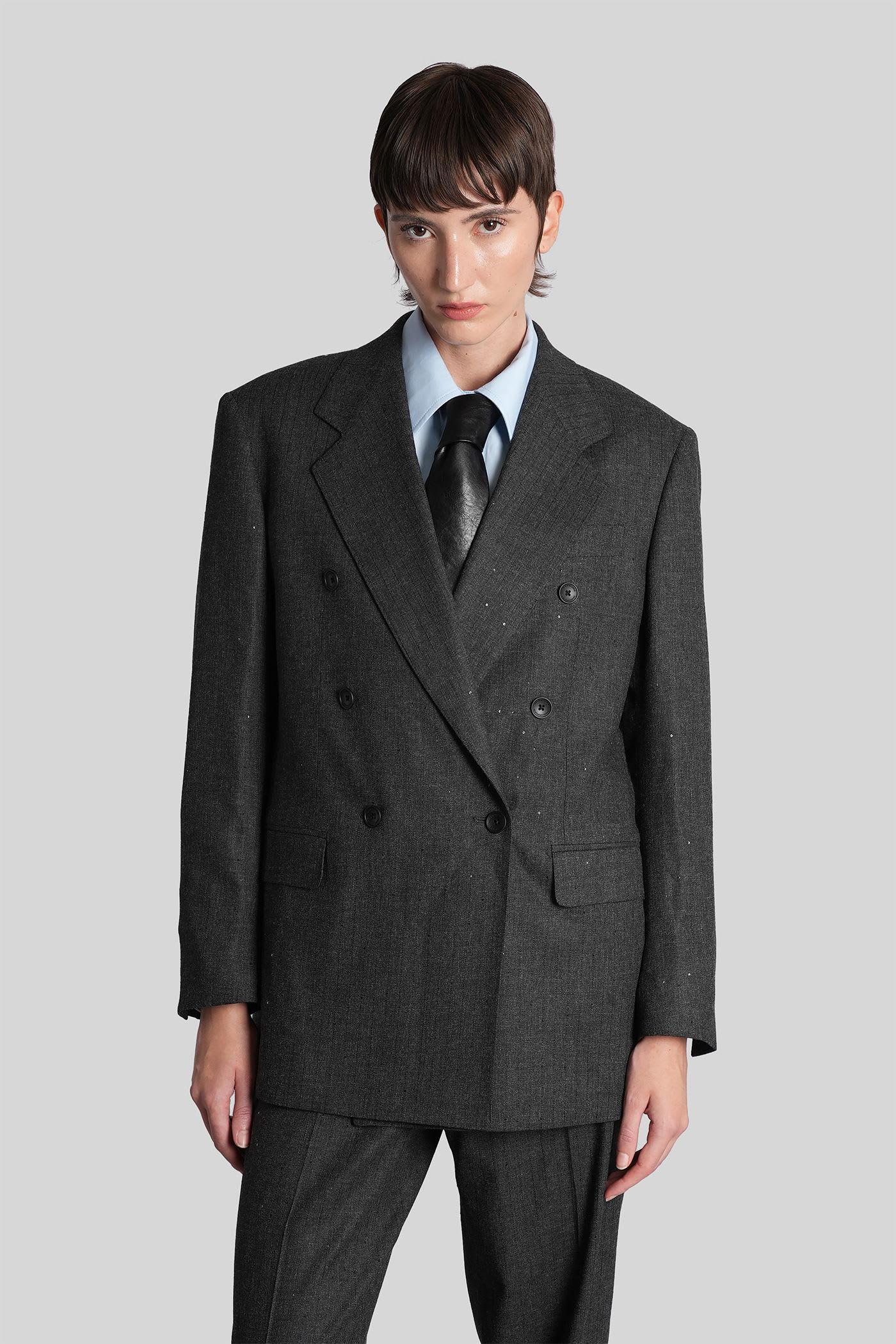 tagliatore 0205 j-loreley19b blazer in grey viscose