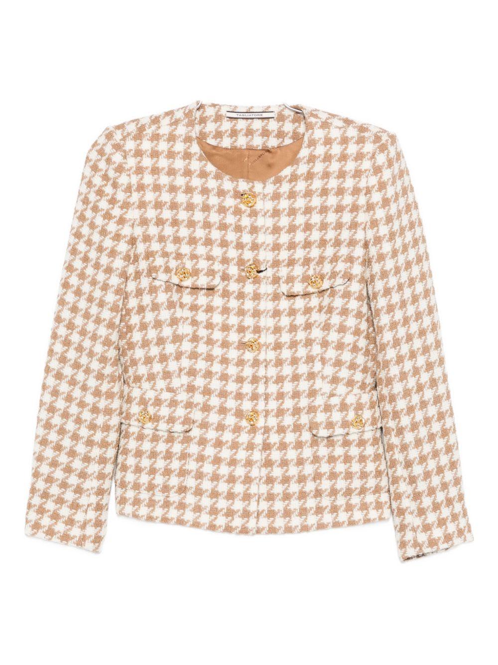 tagliatore 0205 tagliatore houndstooth button-fastening jacket