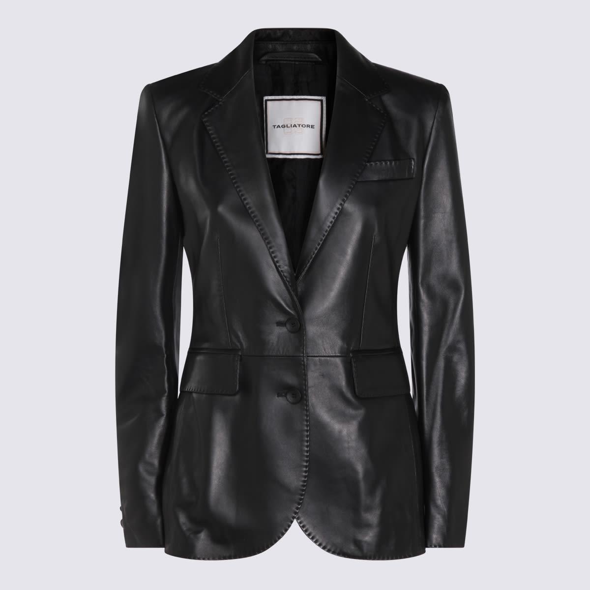 tagliatore black wool blazer