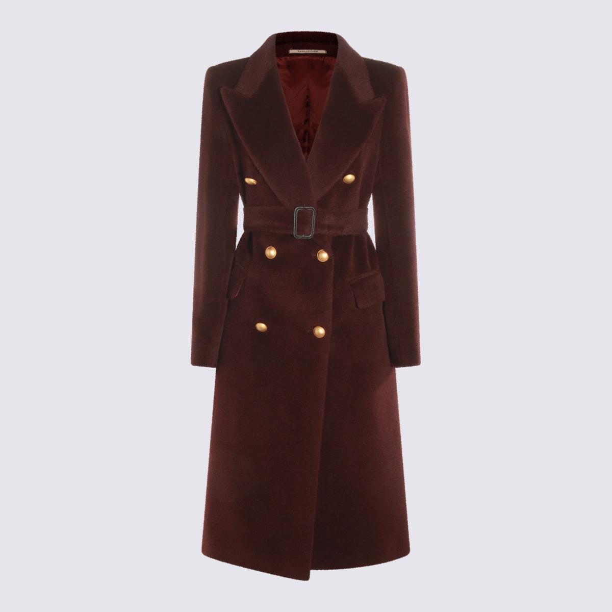 tagliatore bordeaux wool coat