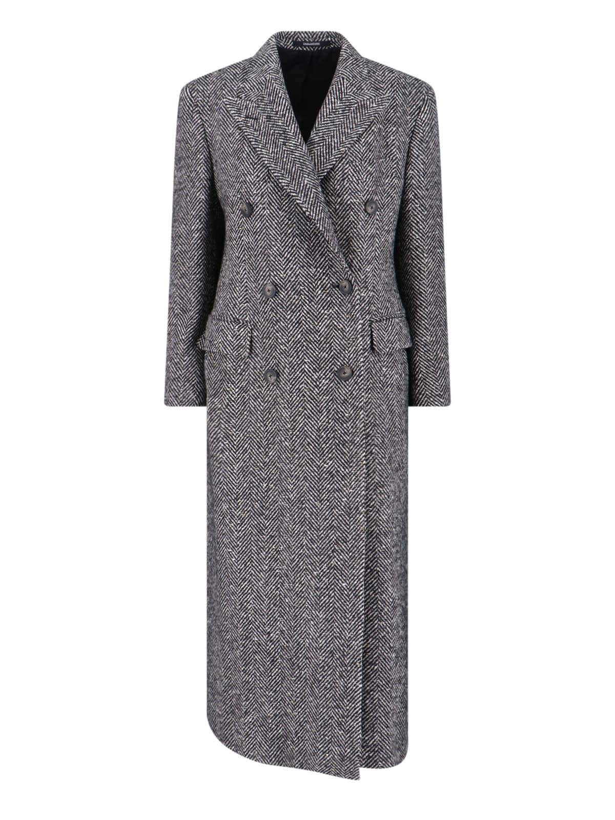 tagliatore caitlyn virgin wool blend maxi coat