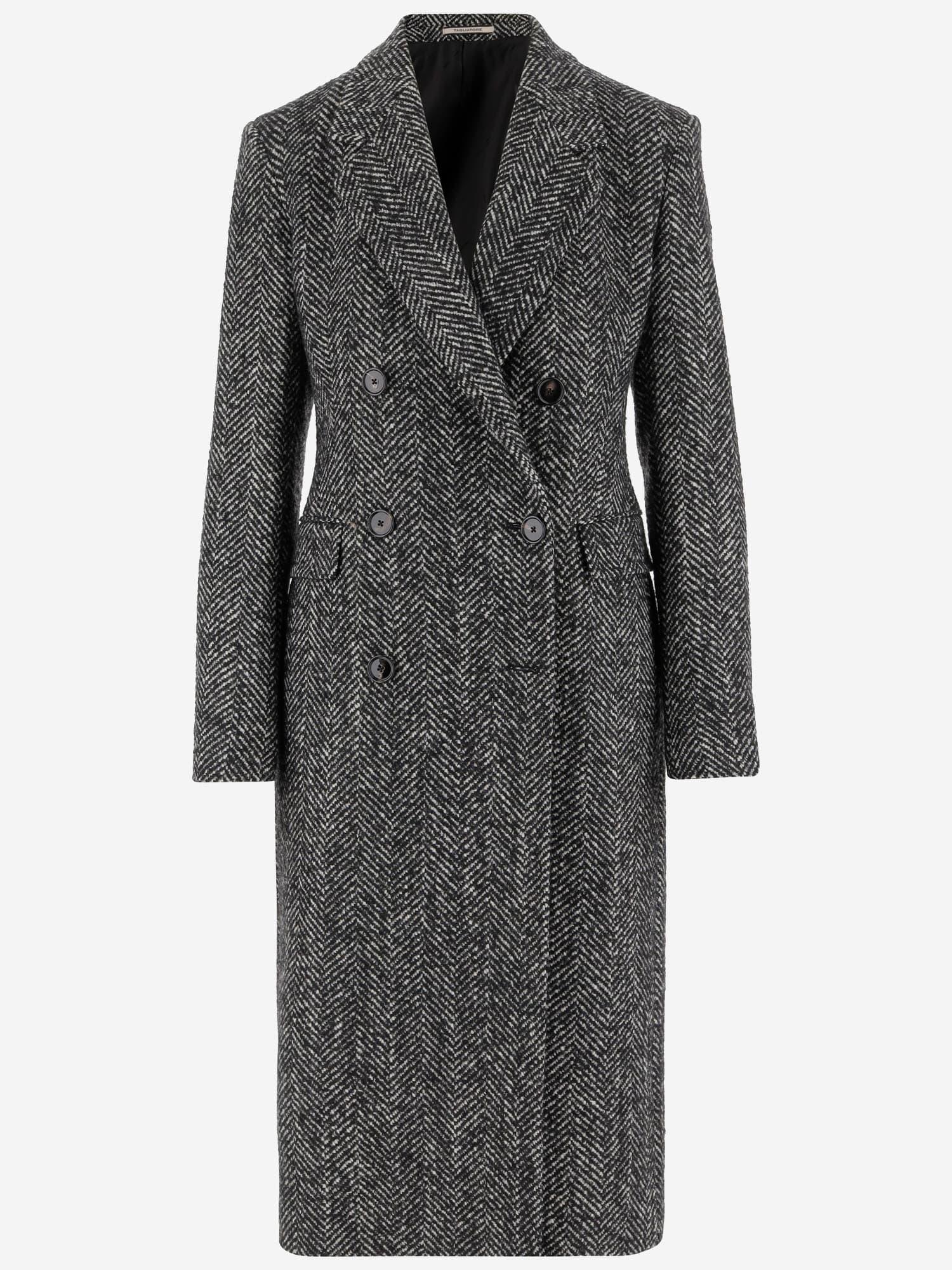 tagliatore double-breasted coat in wool blend