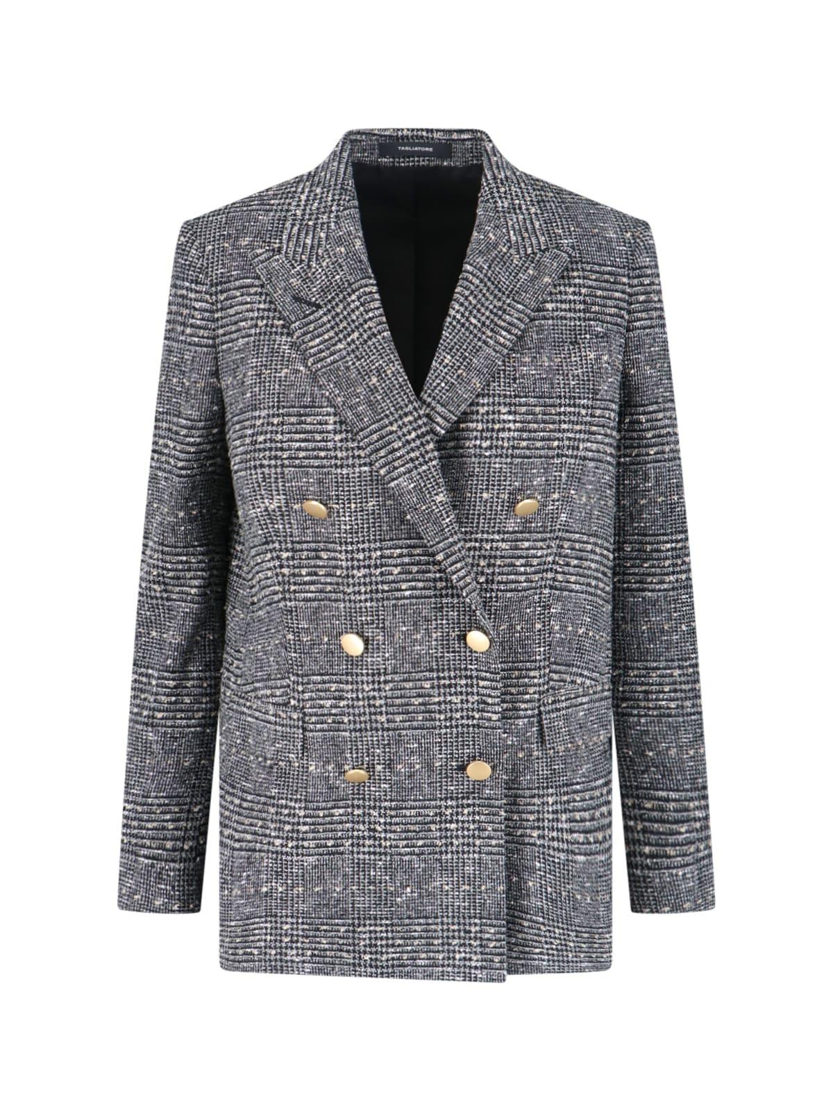 tagliatore double-breasted tweed blazer