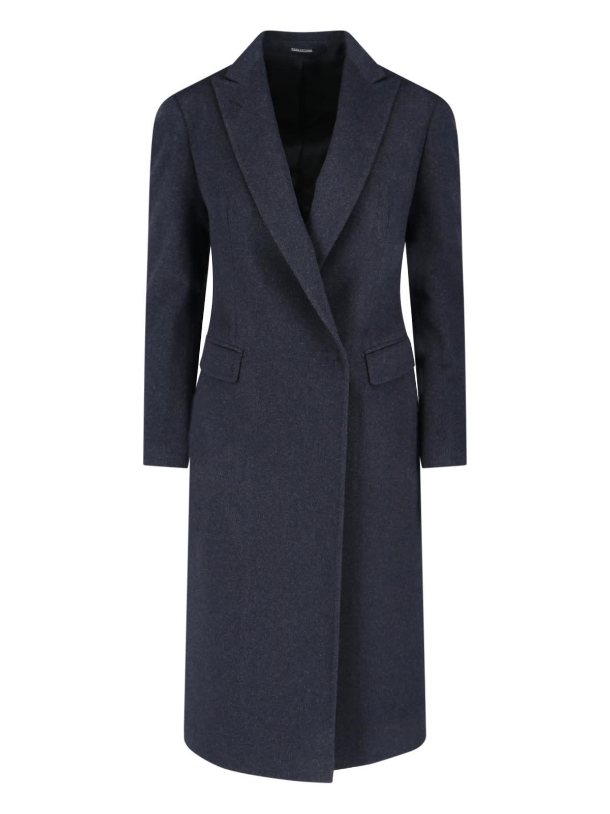 tagliatore double-breasted virgin wool and cashmere coat