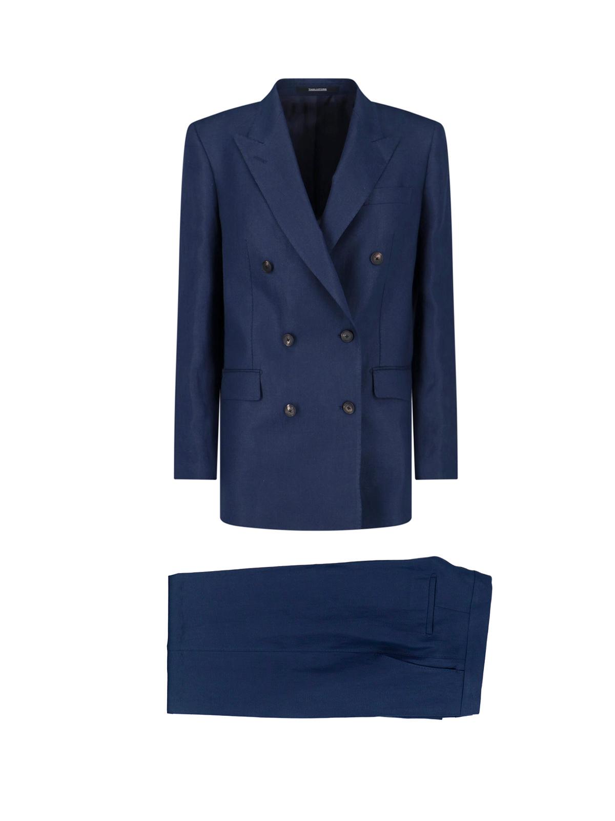 tagliatore dresses blue linen - women