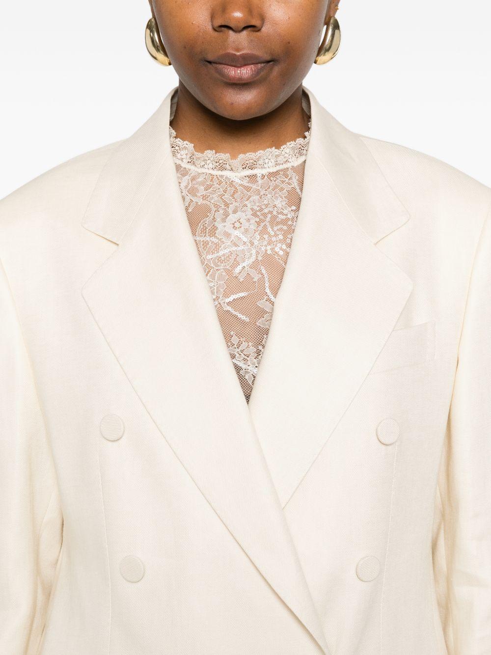 tagliatore dresses ivory lino - women