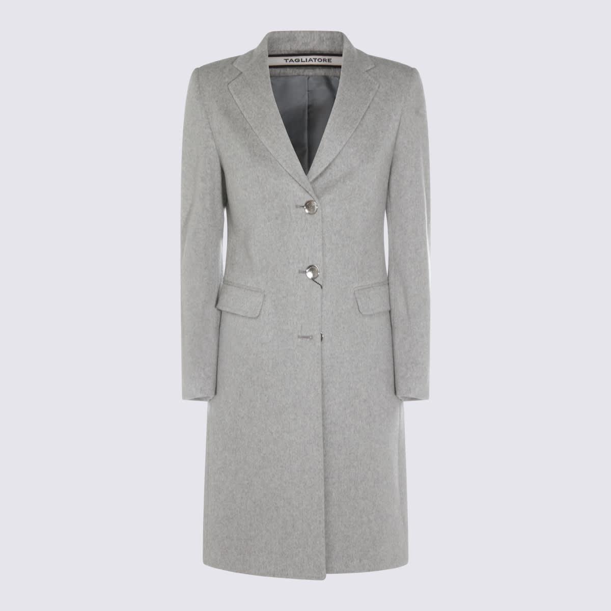 tagliatore grey virgin wool and cashmere