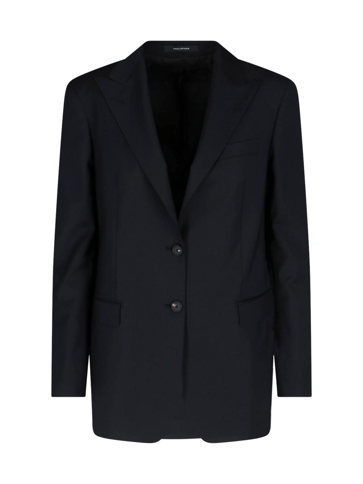 tagliatore jackets black virgin wool - women