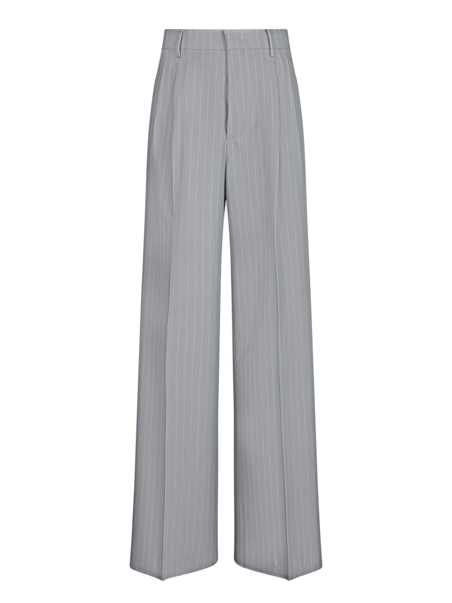 tagliatore pebony striped grey/white trousers