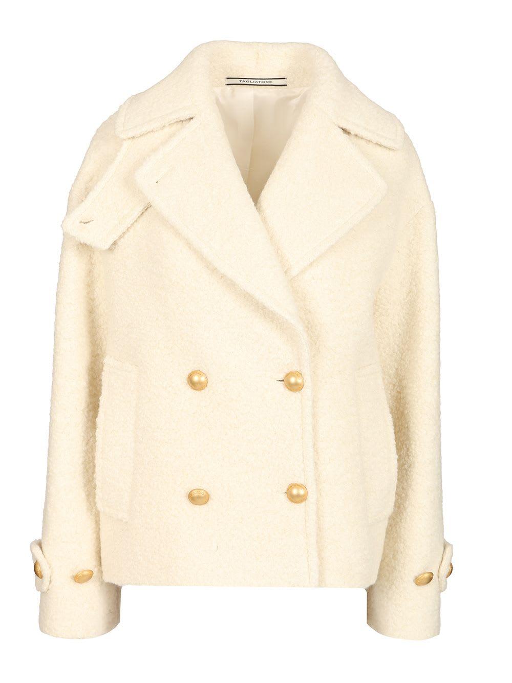 tagliatore short double-breasted alpaca jacket