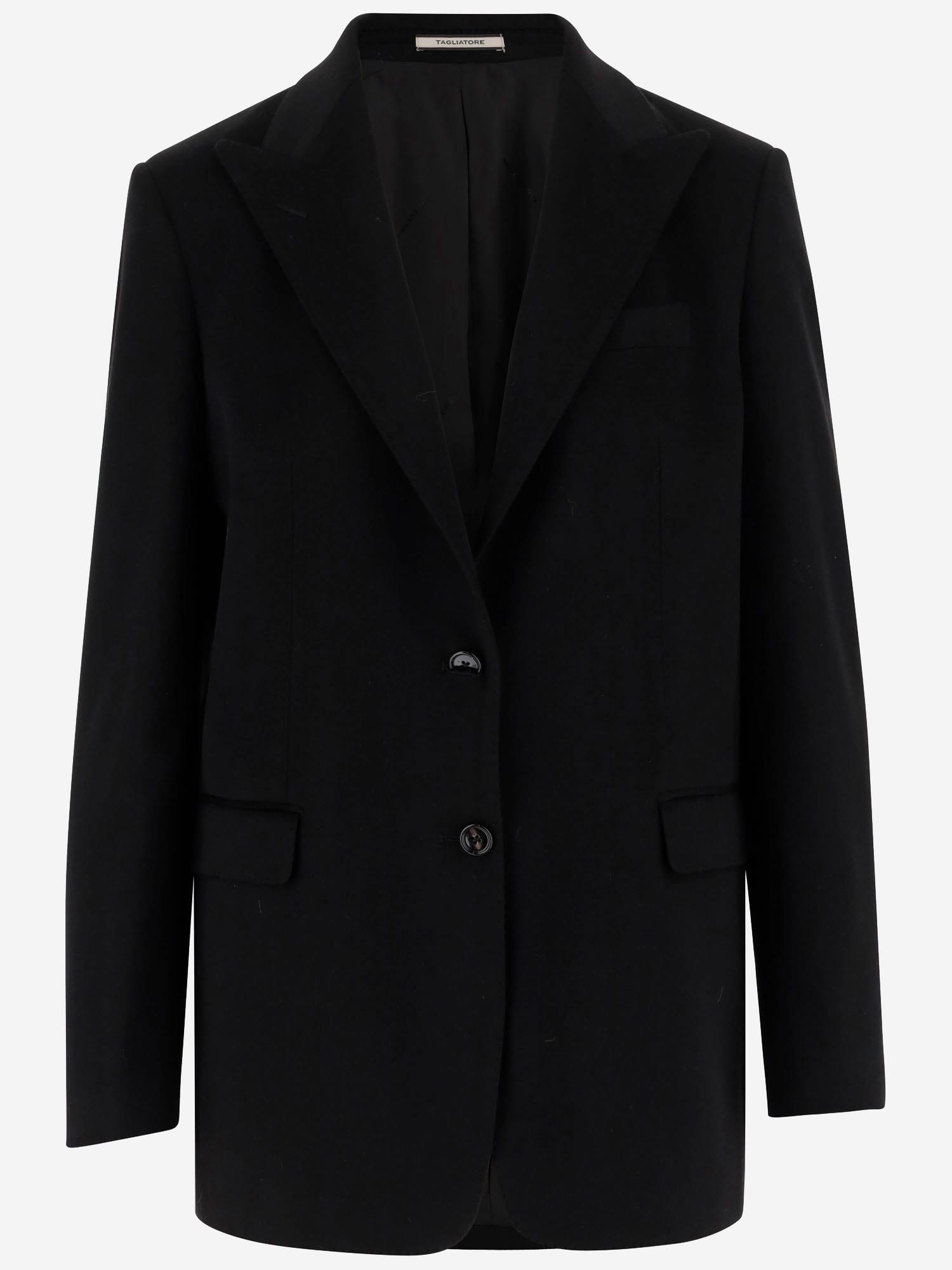 tagliatore two-button cashmere long jacket