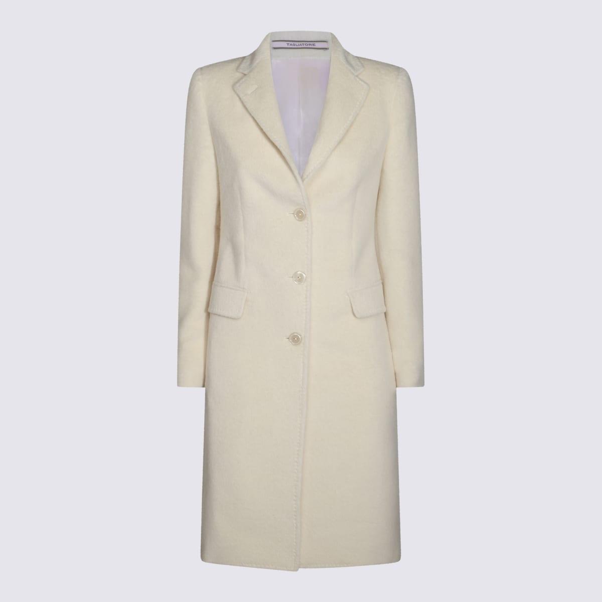 tagliatore white wool coat