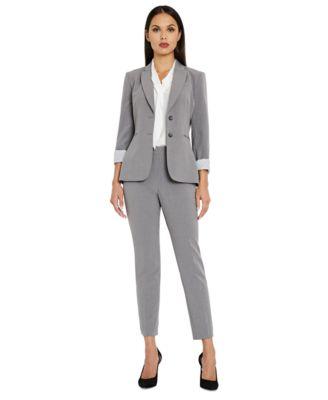tahari asl notched two button blazer shannon suit pants