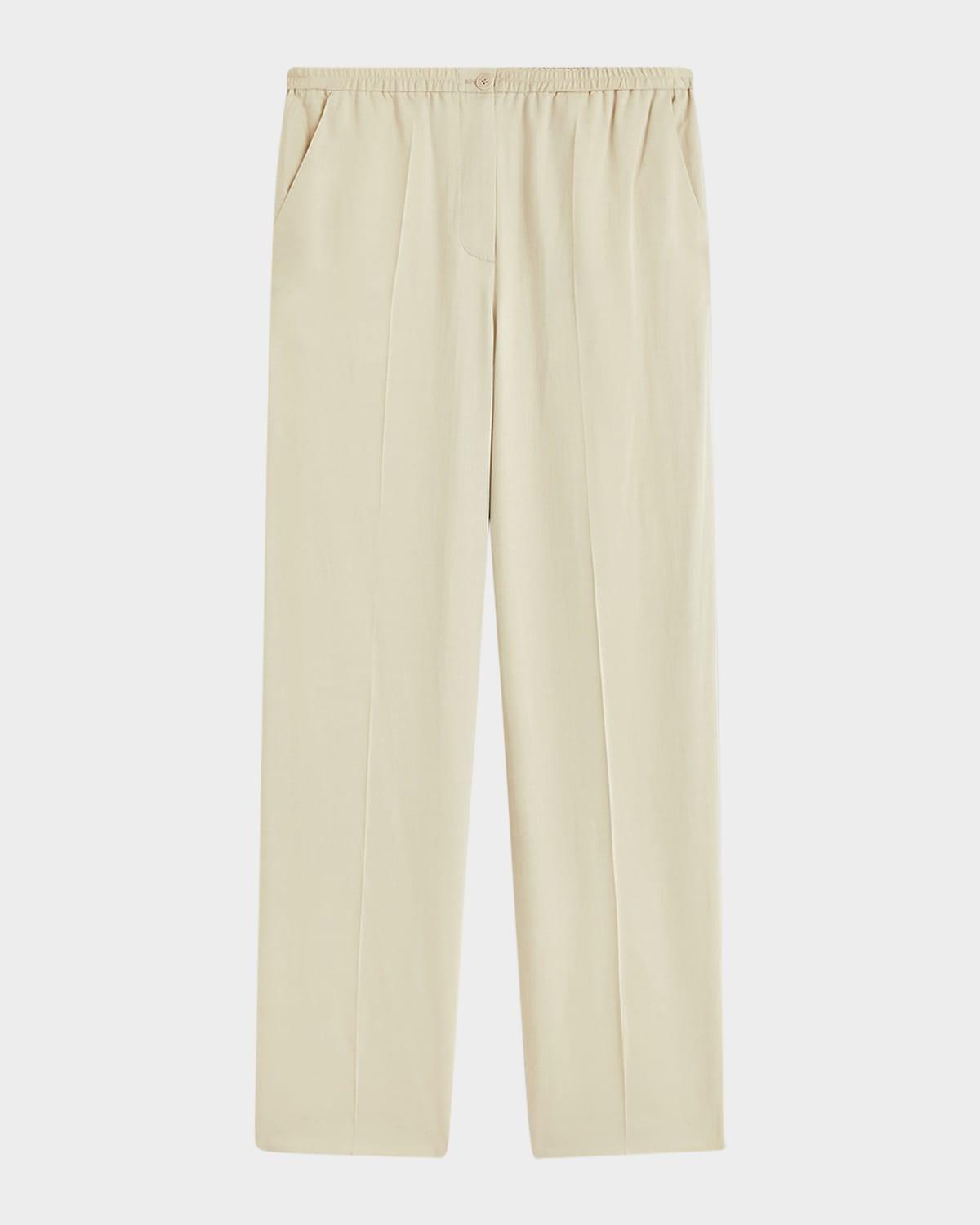 tahiti straight-leg soft viscose trousers