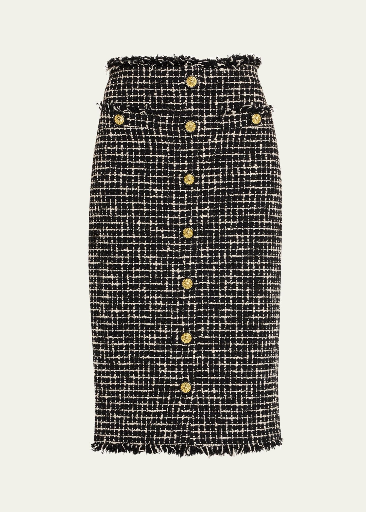 tai tweed midi skirt