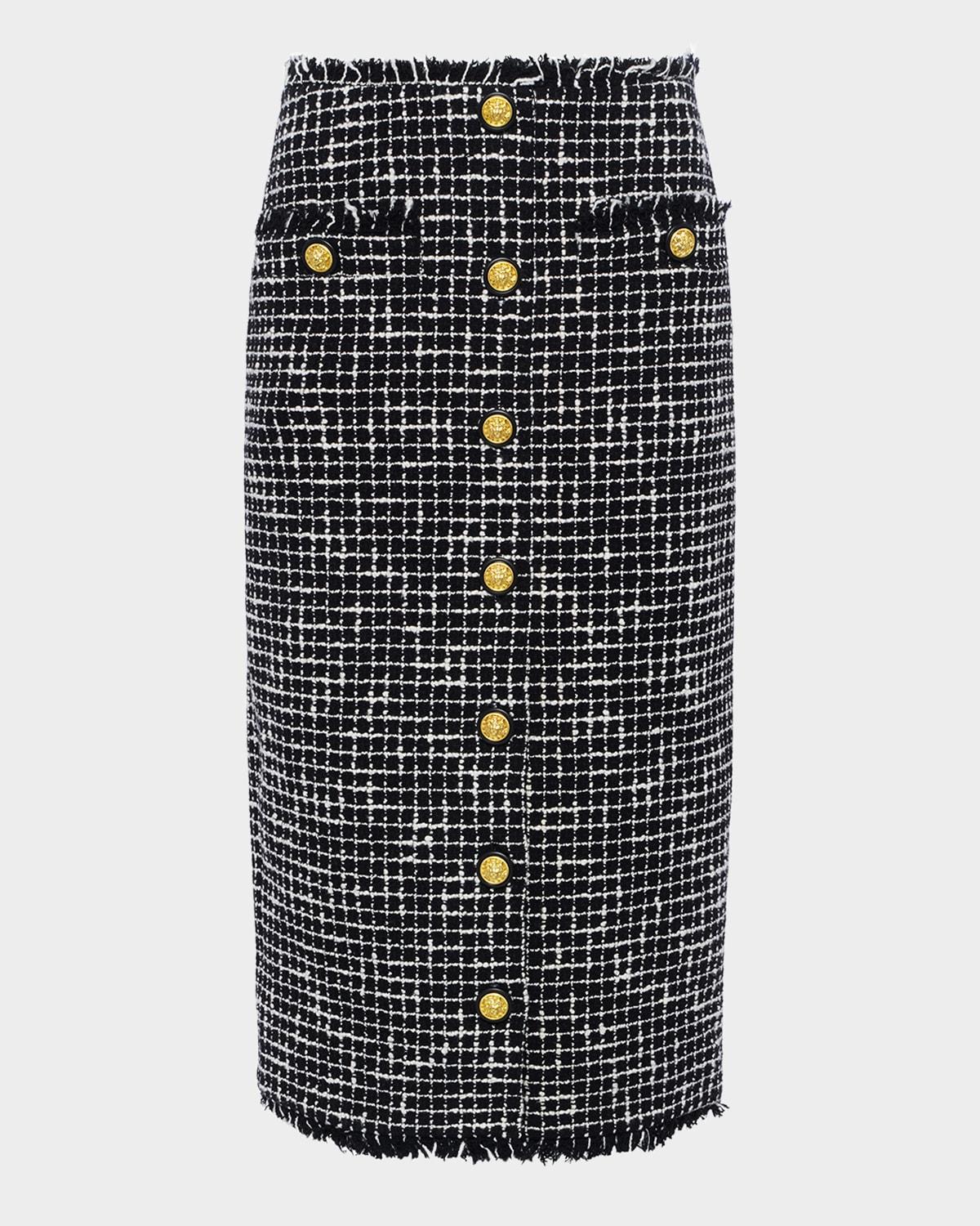 tai tweed midi skirt