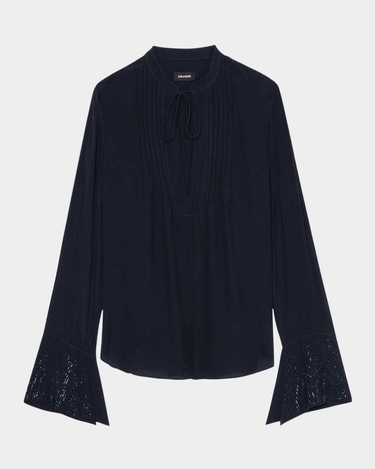 taika embellished cuff blouse