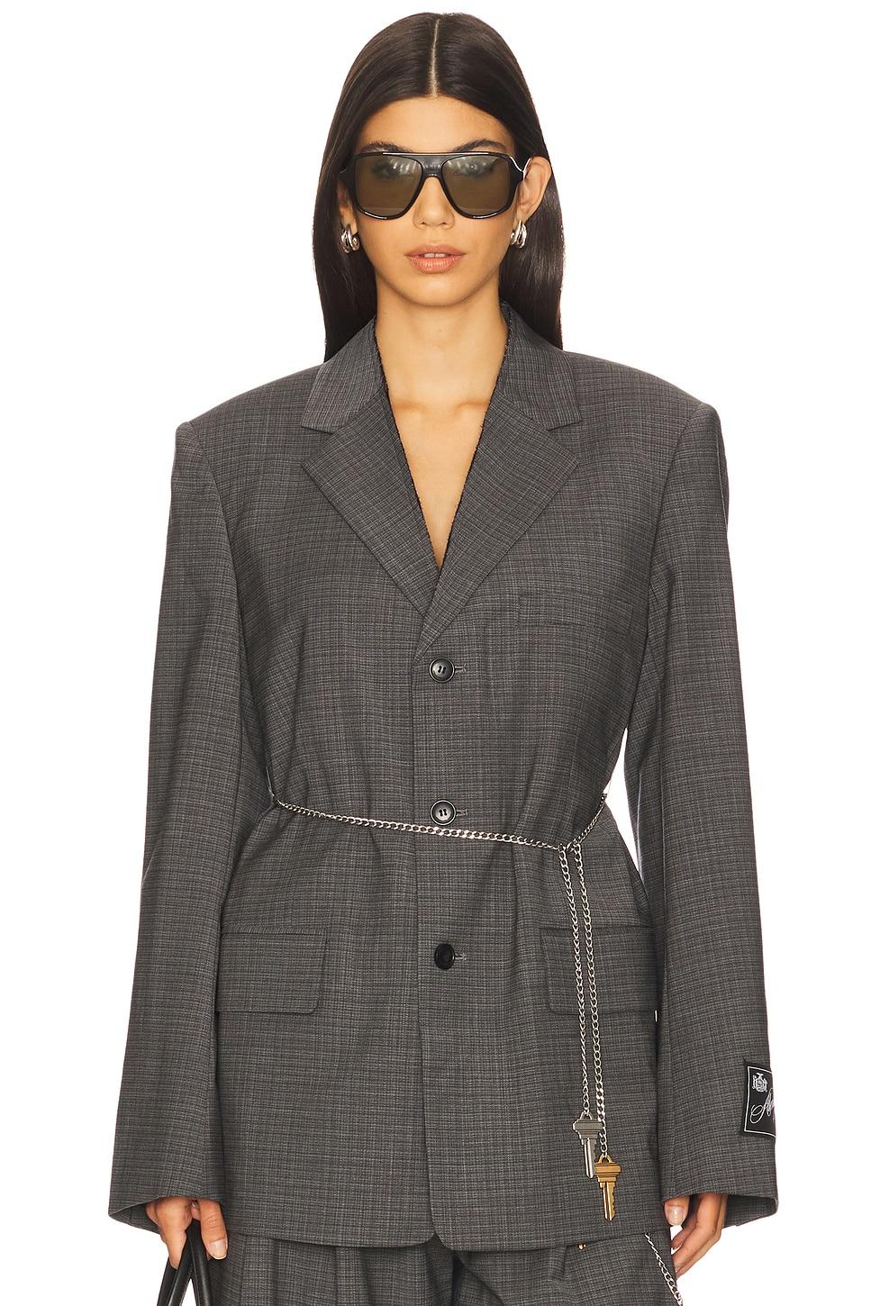 tailored blazer with chain