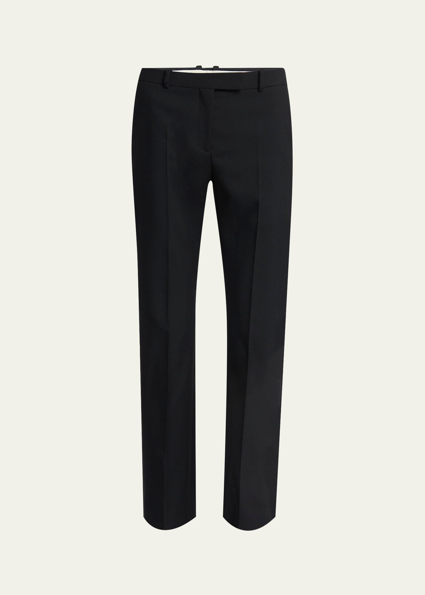 tailored cropped wool trousers
