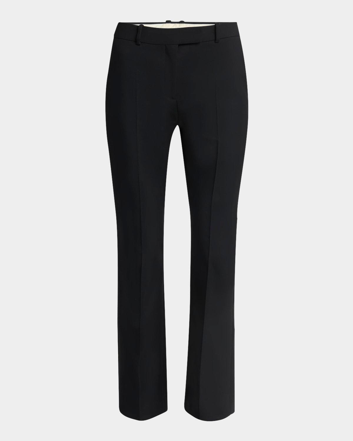 tailored cropped wool trousers