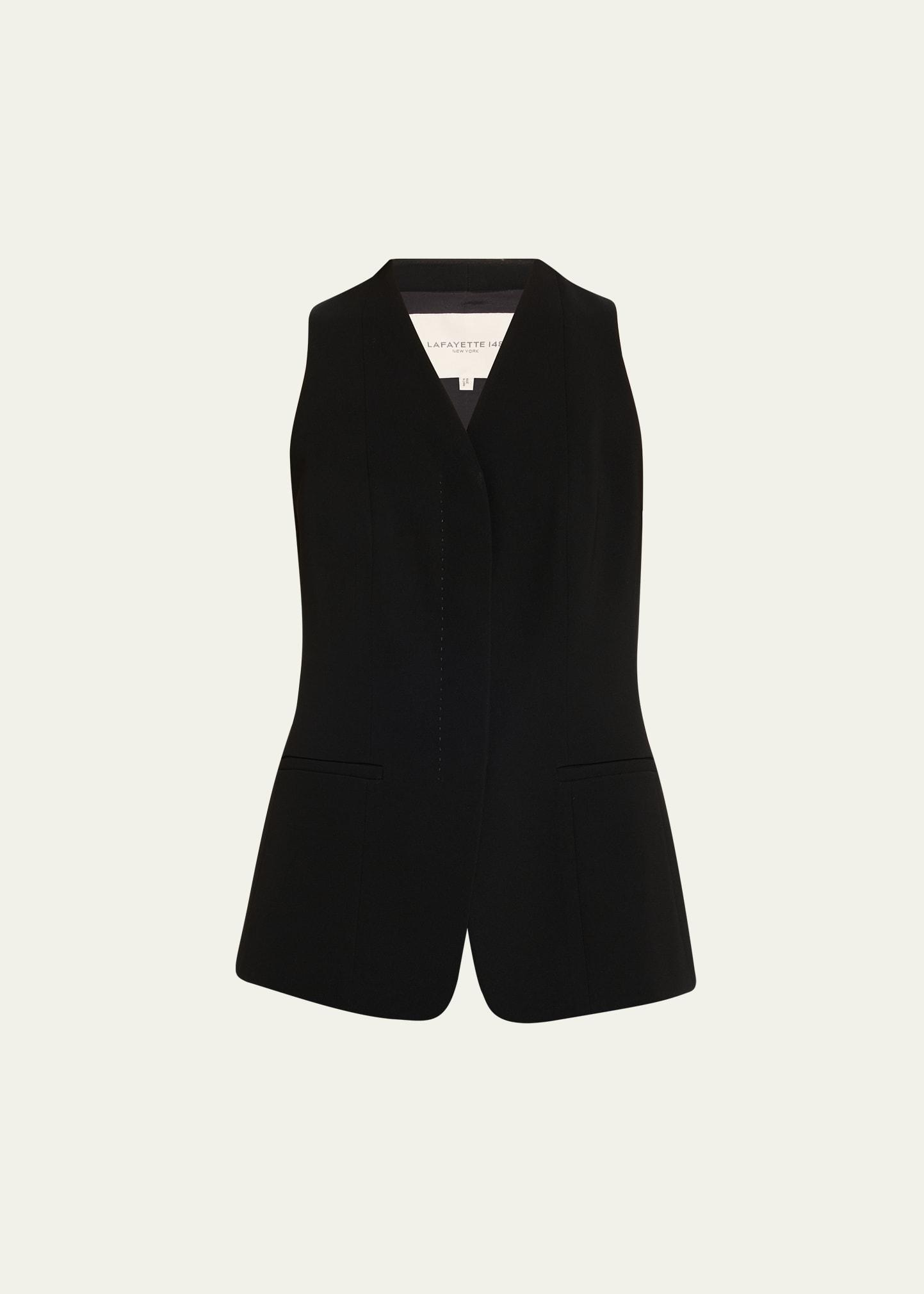 tailored finesse crepe vest