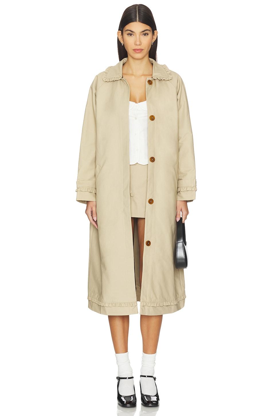 tailored gather trench coat