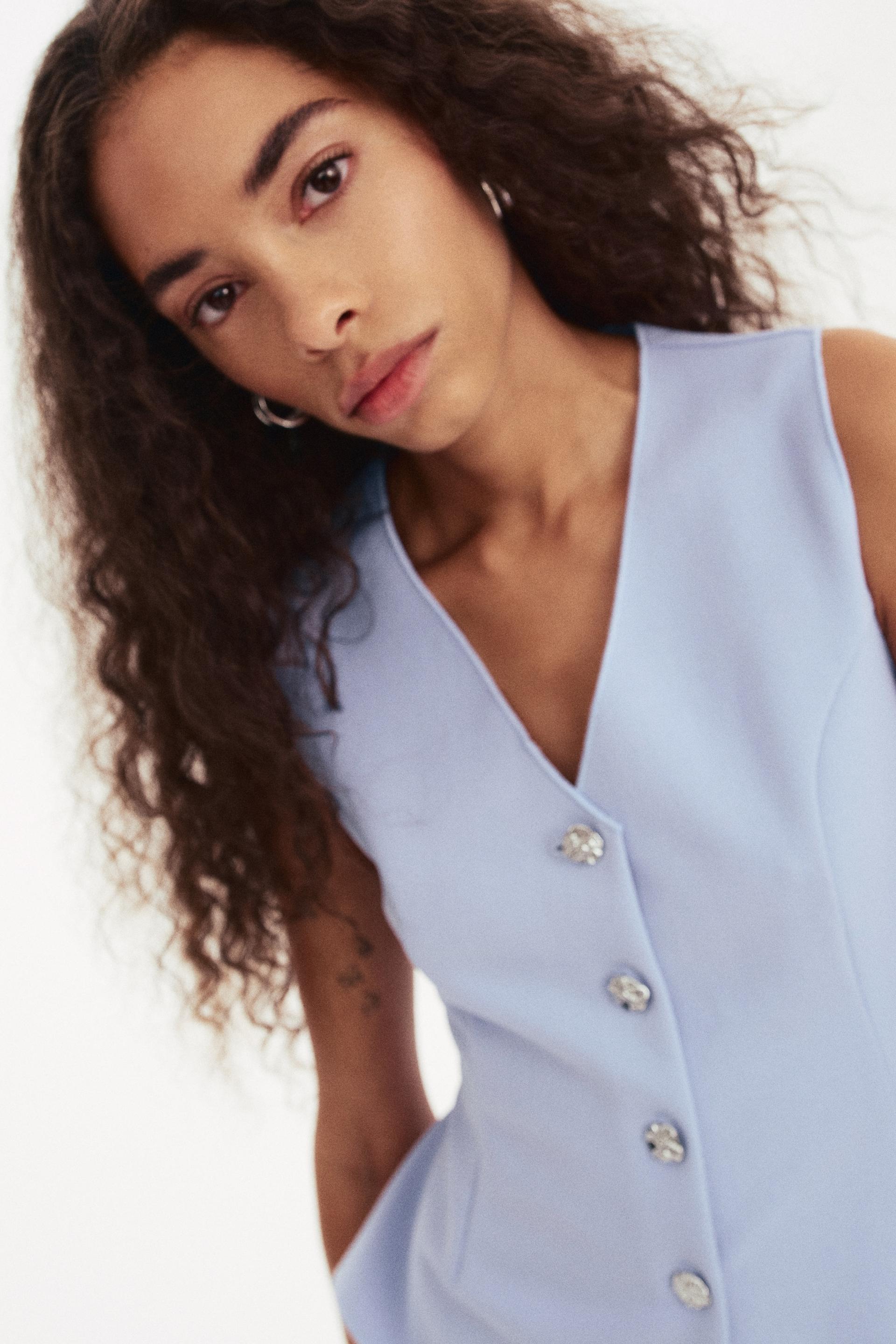 tailored jersey waistcoat