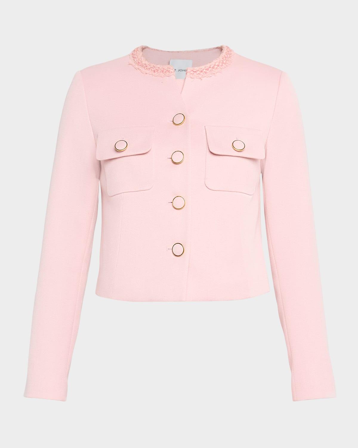 tailored melange twill jacket