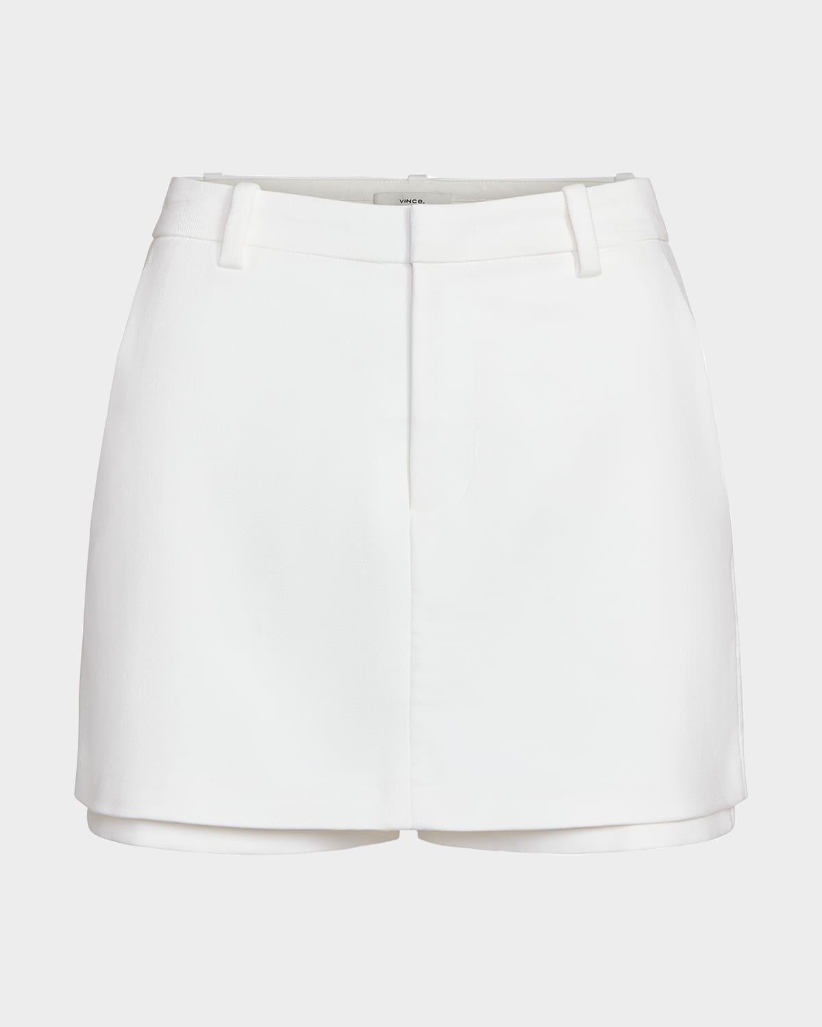 tailored mid-rise skort