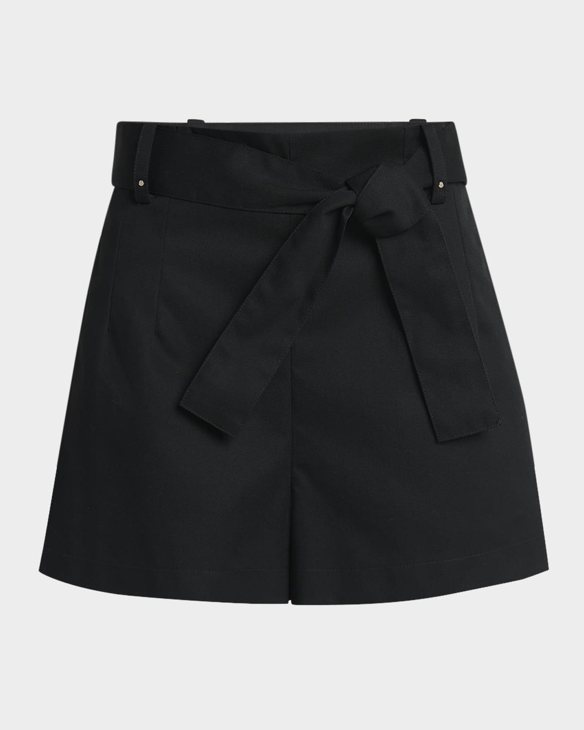 tailored shorts with belt