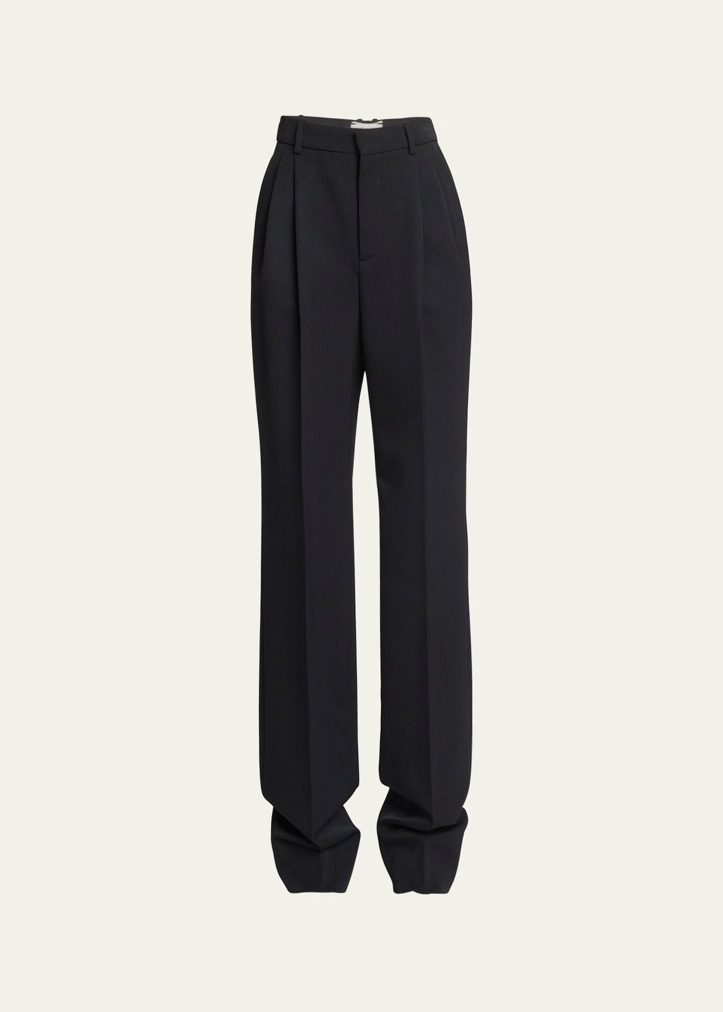 tailored straight-leg trousers