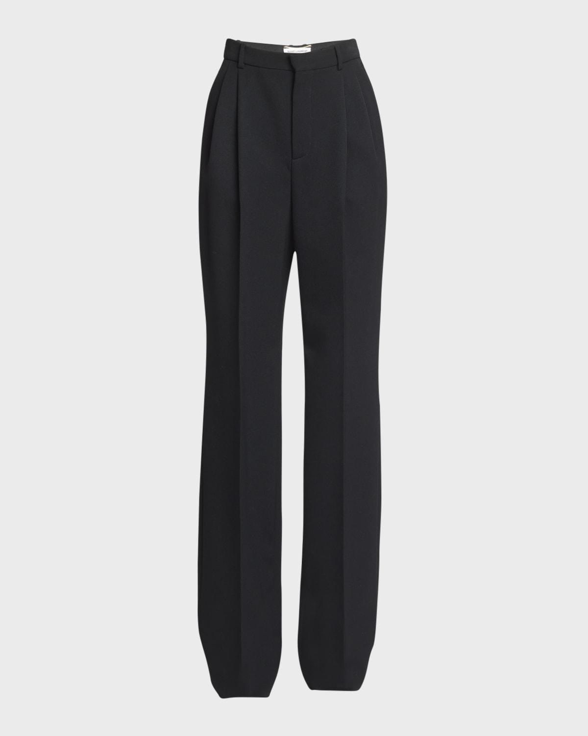 tailored straight-leg trousers