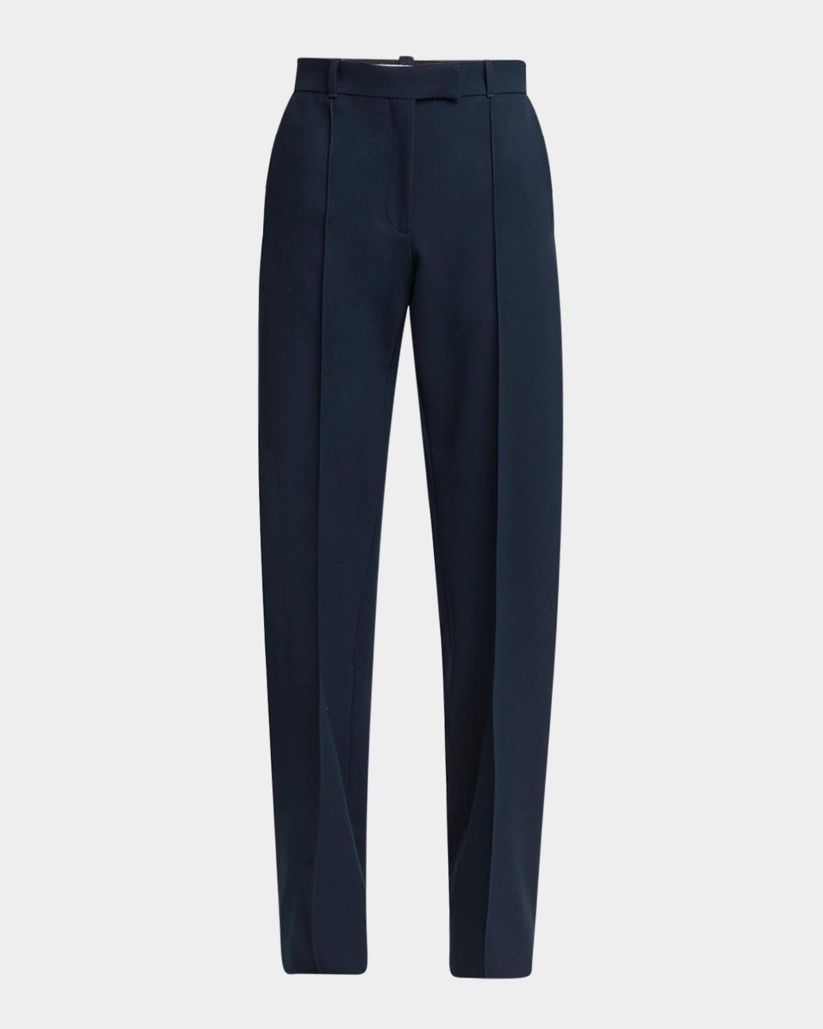 tailored straight-leg trousers