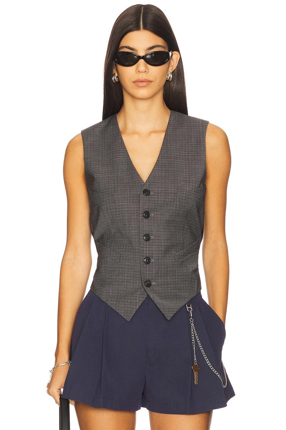 tailored vest with chain