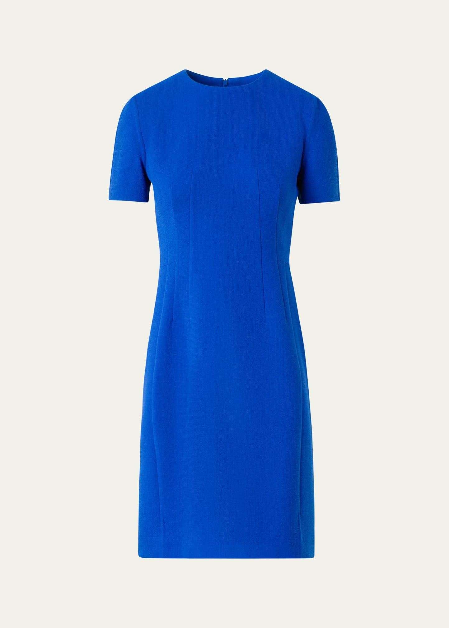 tailored wool crepe dress