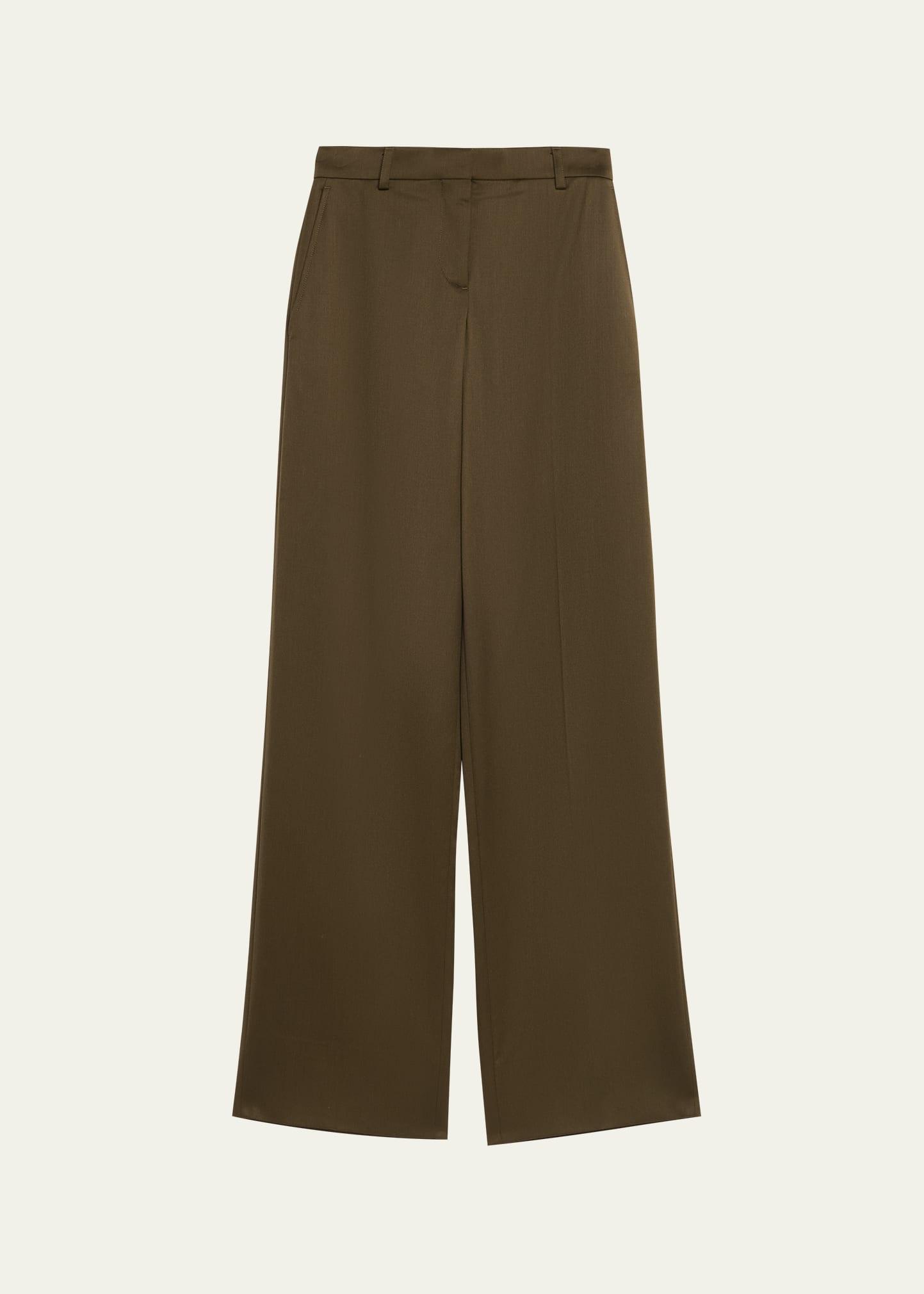 tailored wool wide-leg trousers