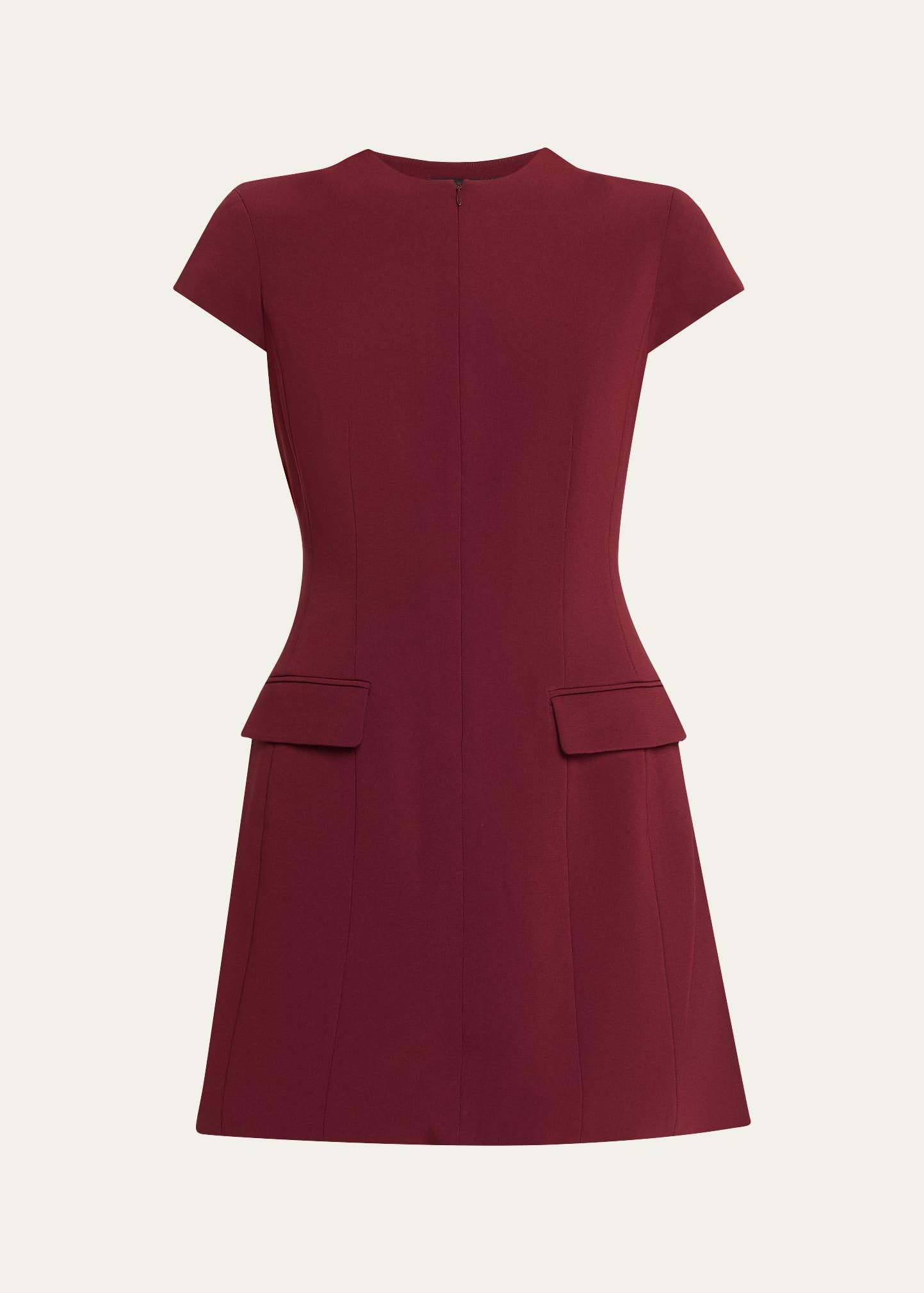 tailored zip-front mini dress