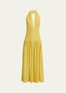 tala halter viscose georgette dress