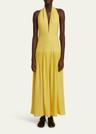 tala halter viscose georgette dress