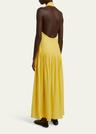 tala halter viscose georgette dress