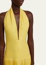 tala halter viscose georgette dress