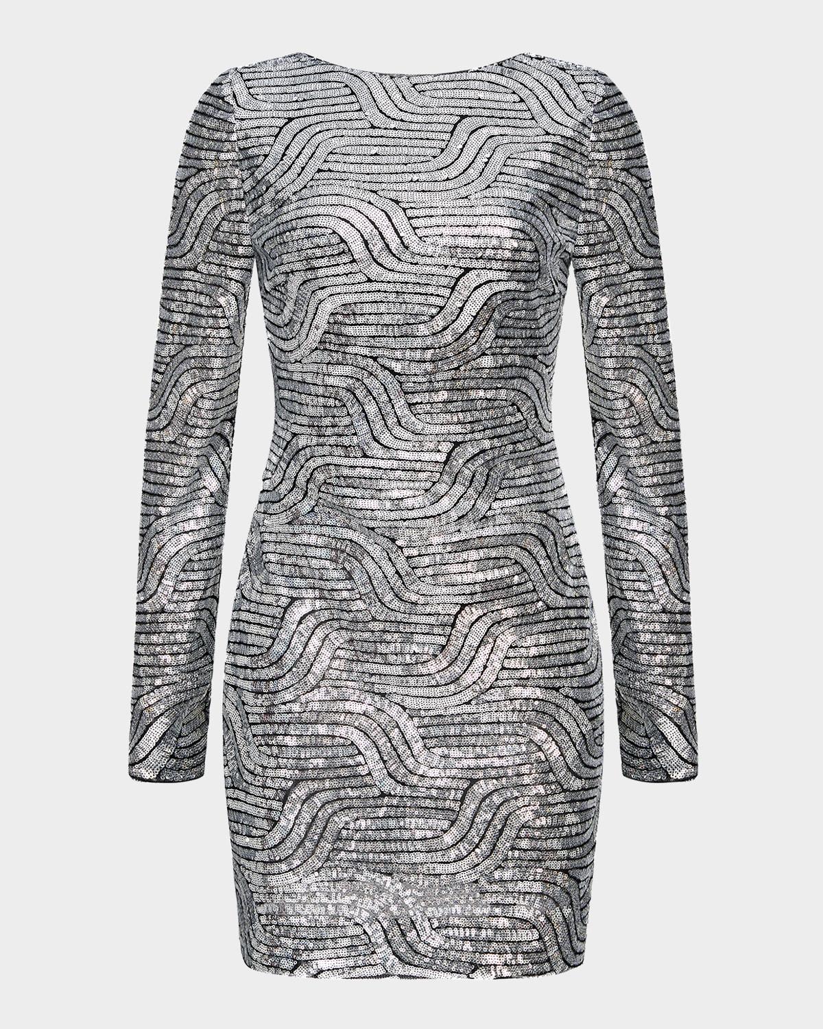 tala sequin a-line mini dress
