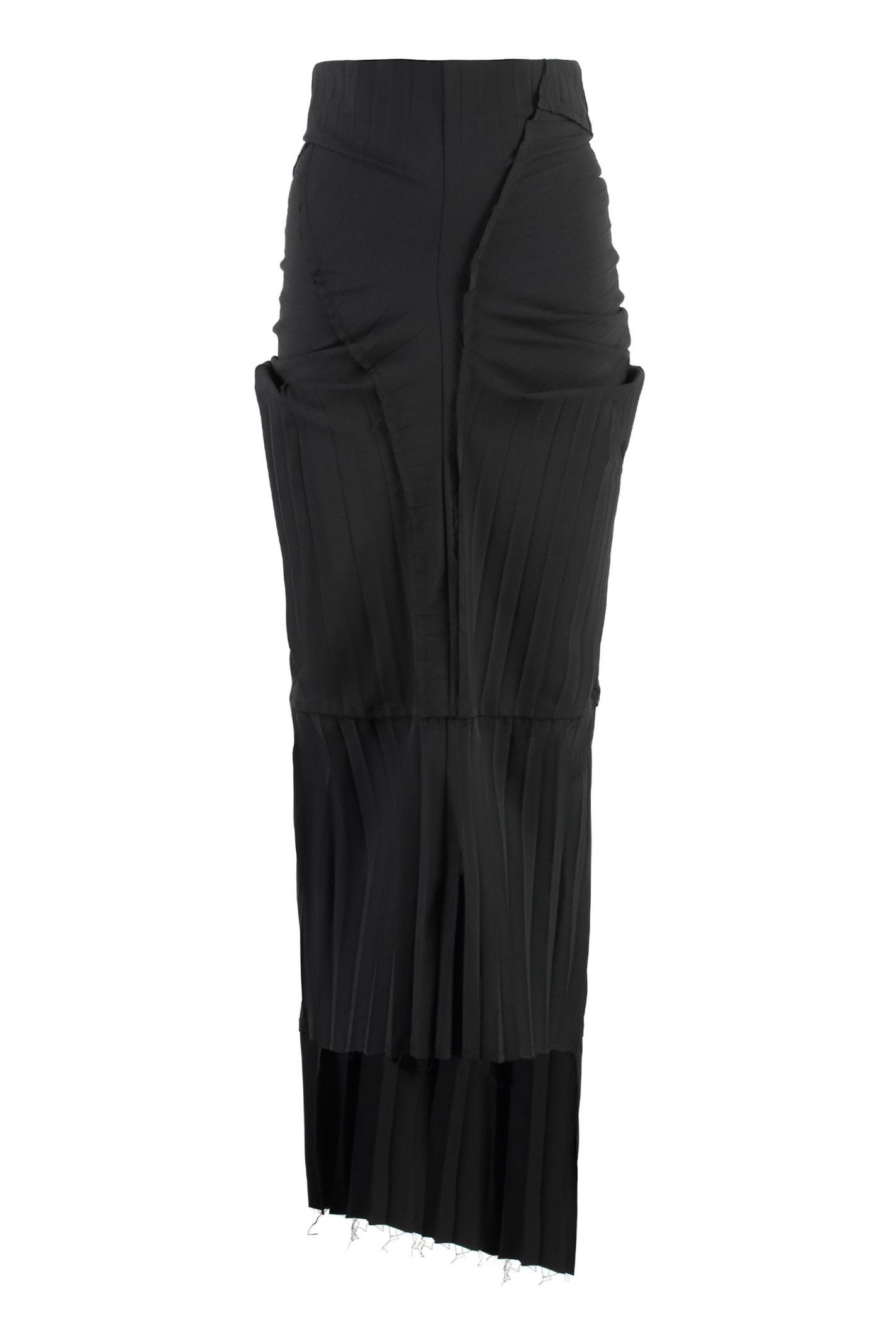 talia byre asymmetric midi-skirt