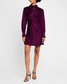 talit draped satin mini dress