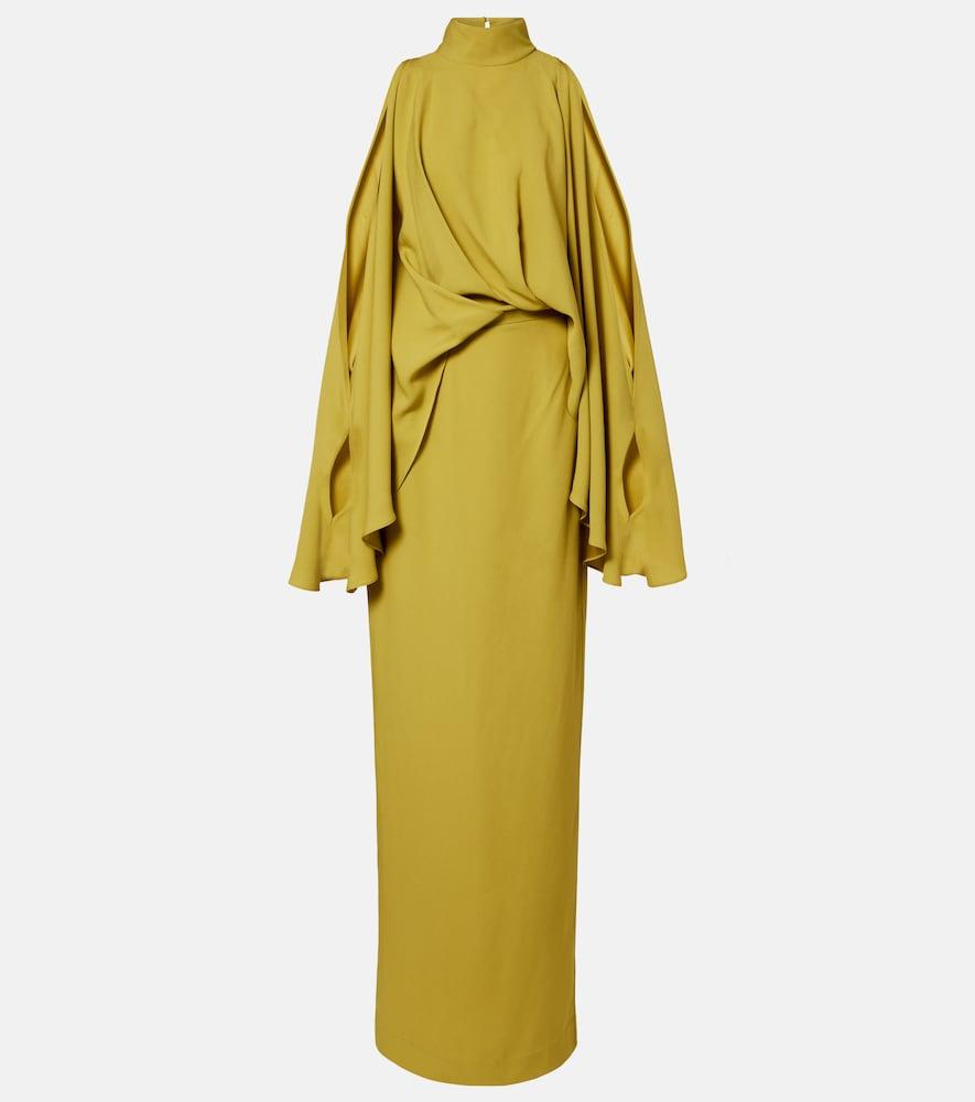 taller marmo bacall draped satin gown