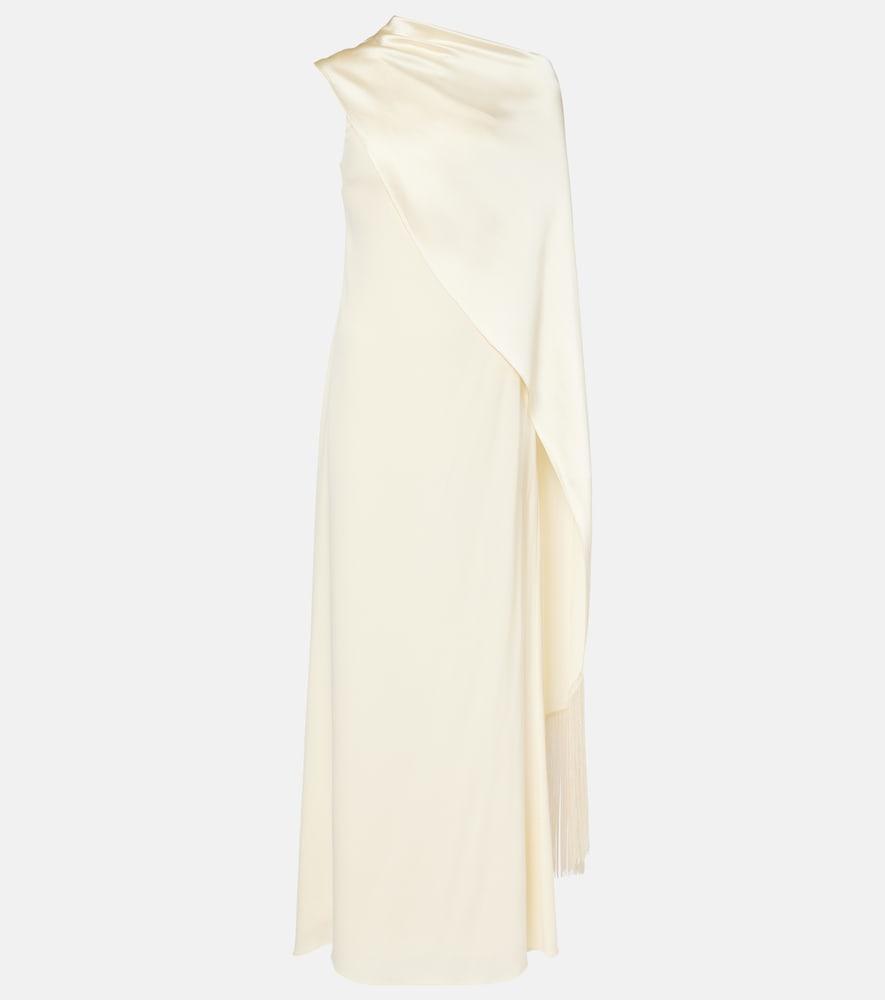 taller marmo berenson caped crêpe cady gown